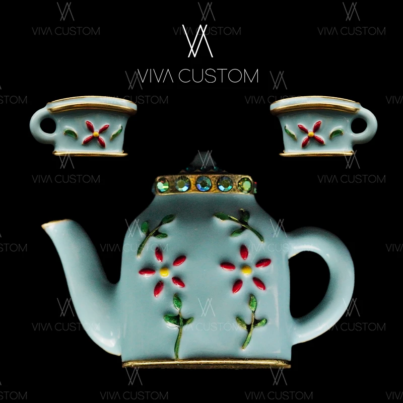 合金耳饰  (经典再现系列)清新小茶壶套装§