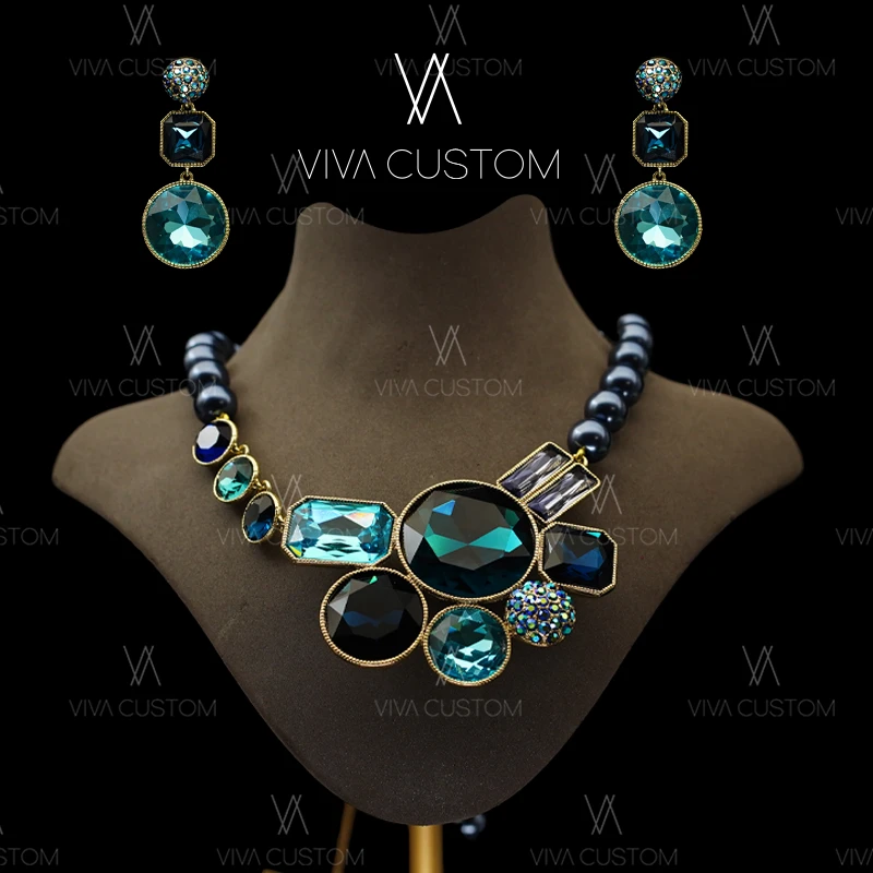 合金合成锆石耳饰 (HD系列)宫廷闪亮套装