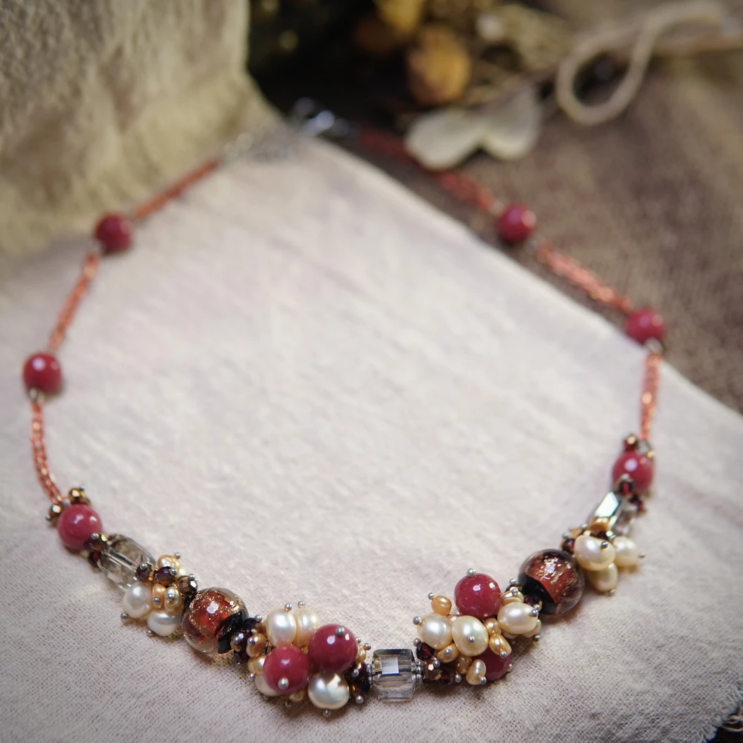 铜合金合成锆石吊坠 翡冷萃项链 穆拉诺琉璃项链 LG71