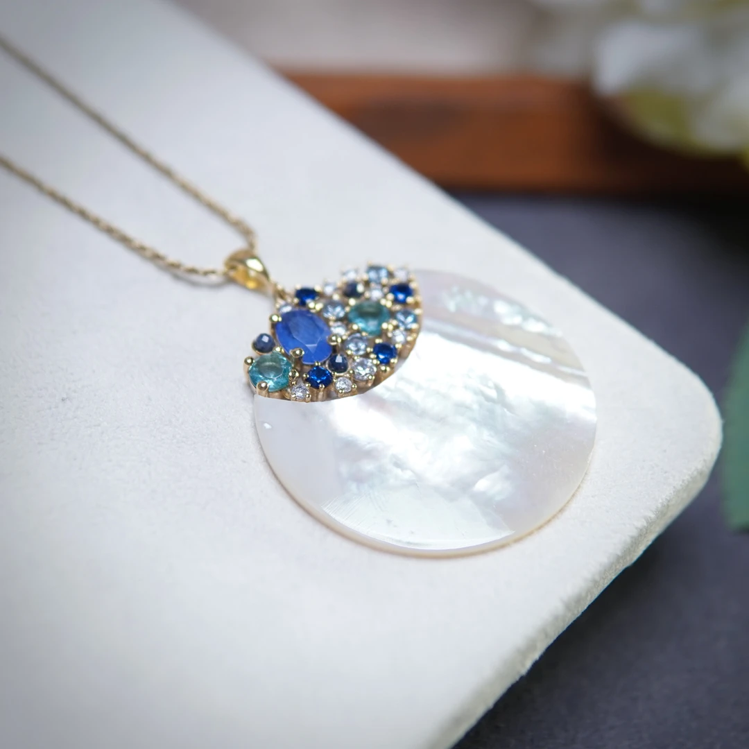 铜合金合成锆石吊坠 翡冷萃项链  IG家项链 IG52