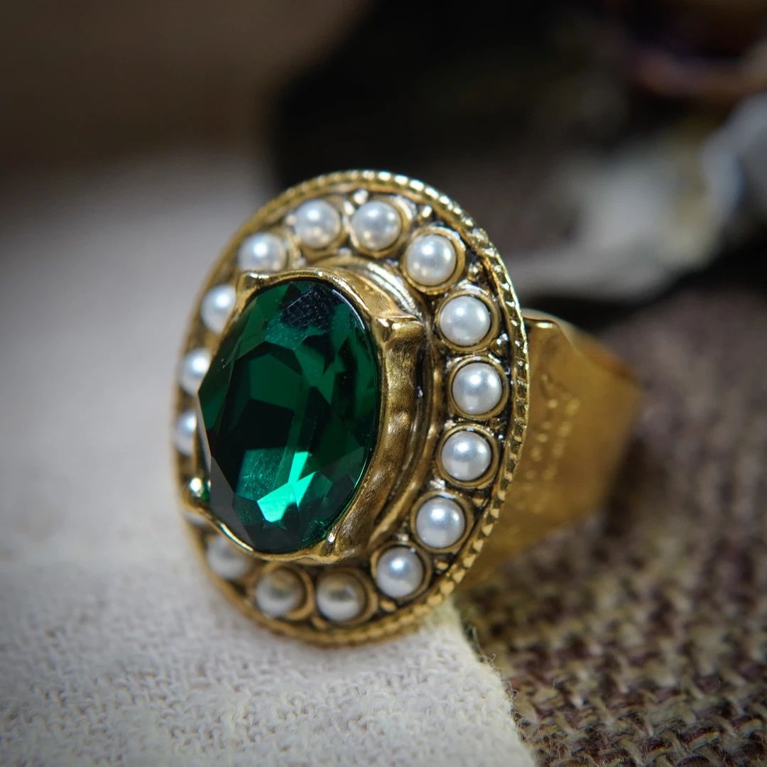 铜合金戒指 翡冷翠戒指 佛罗伦萨萨拉cg华丽戒指S76