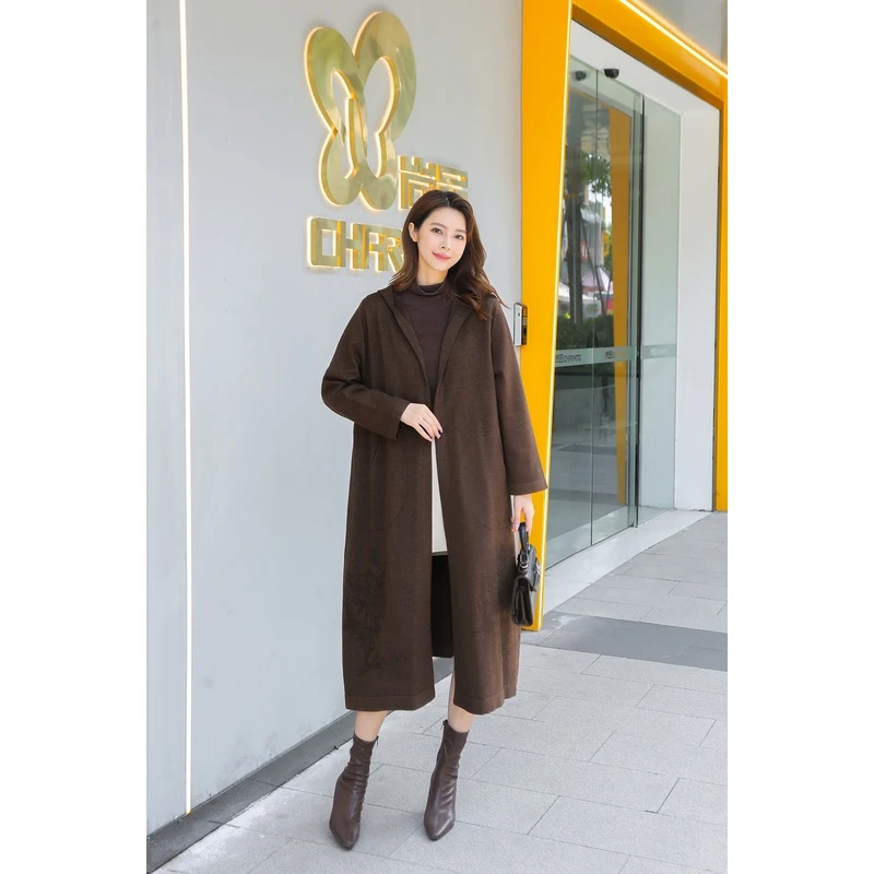 【绰约多姿】22615 黑咖 秋冬季宽松开衫