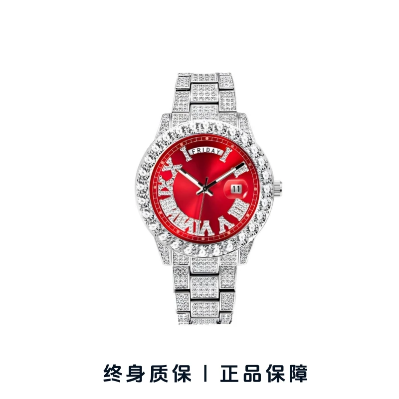 正品经典爆款镶钻高档休闲时尚男士手表防水夜光潮流轻奢百搭腕表