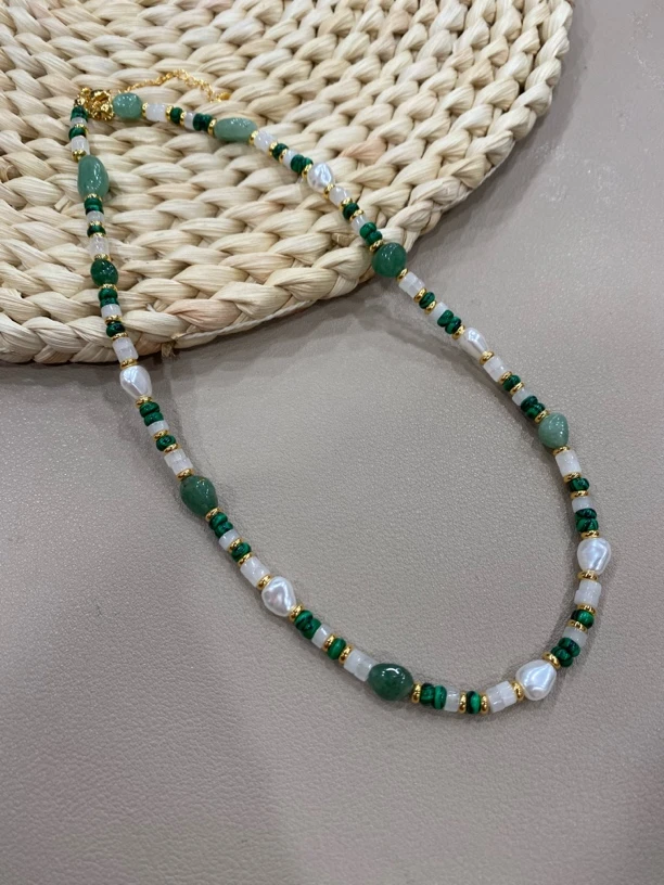 绿孔雀石 锁骨链 异形巴洛克 东陵 多样性发