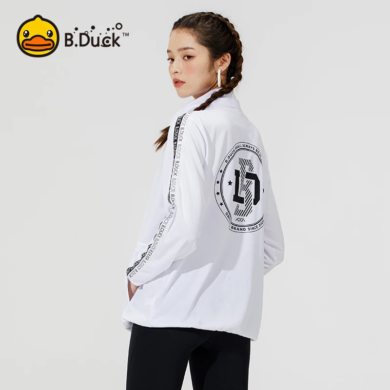 B.Duck外套女春秋2024新款秋装套装女装上衣运动连帽秋季薄外套