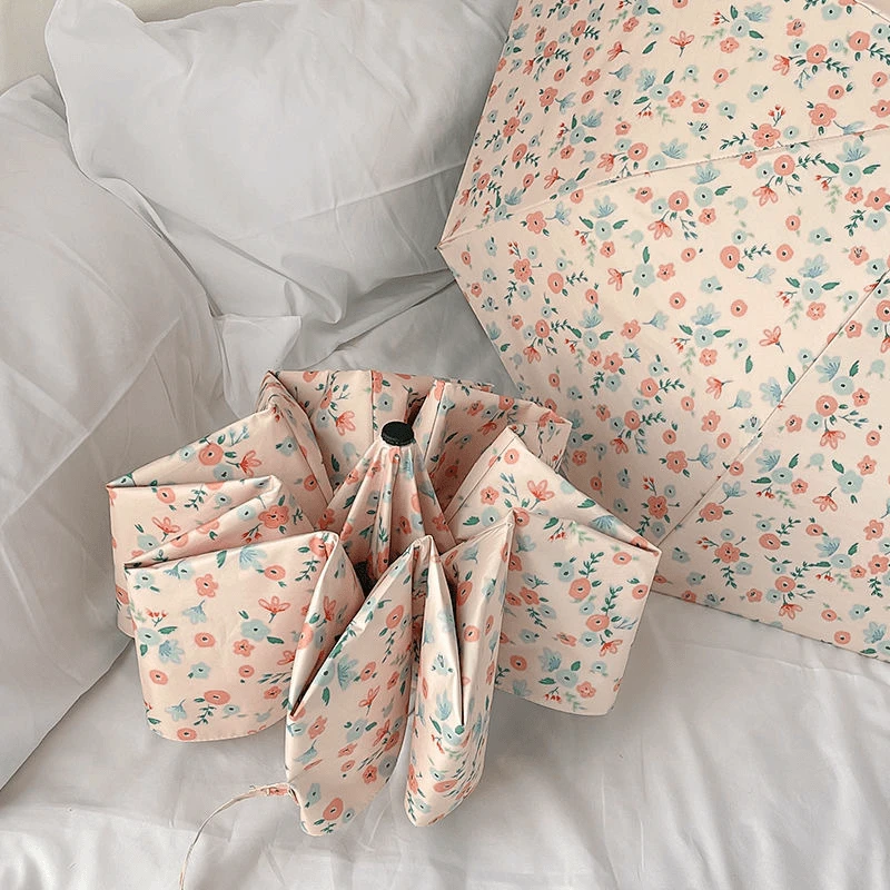 法式ins碎花伞手动自动晴雨伞两用折叠防晒防紫外线遮阳女生高颜