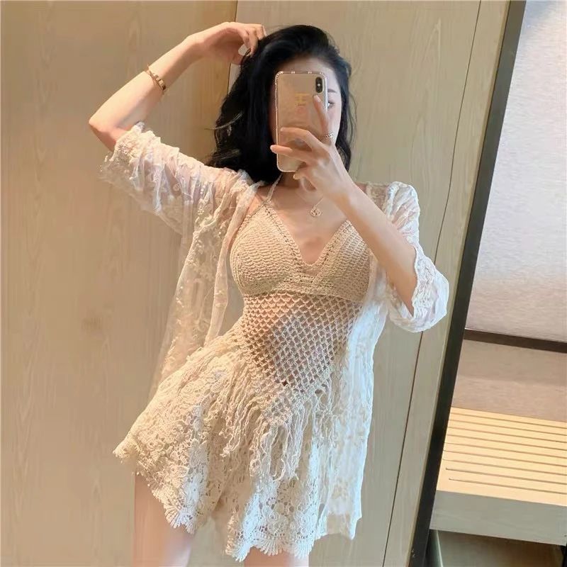 【不是图片款】高级感时尚长袖遮肉显瘦温泉度假运动休闲泳衣女