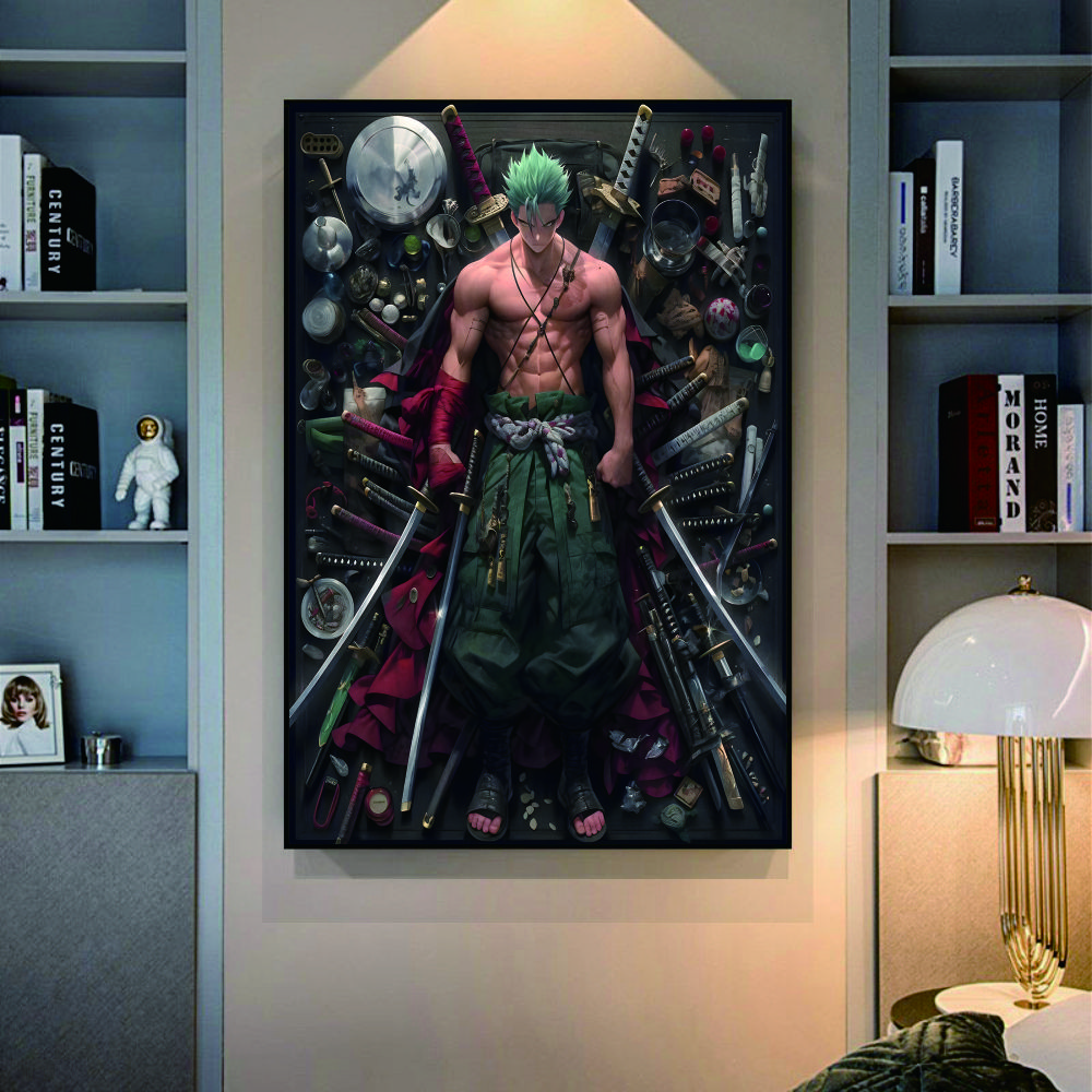 《千刀索隆》客厅卧室装饰画40*60 pvc