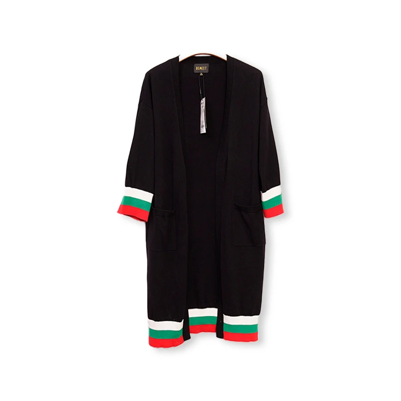 B8CIM014#慵懒风中长款秋季外套针织衫宽松毛衣