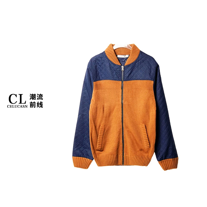 F4RB67815#春季男针织夹克时尚韩版潮流宽松休闲卫衣外套