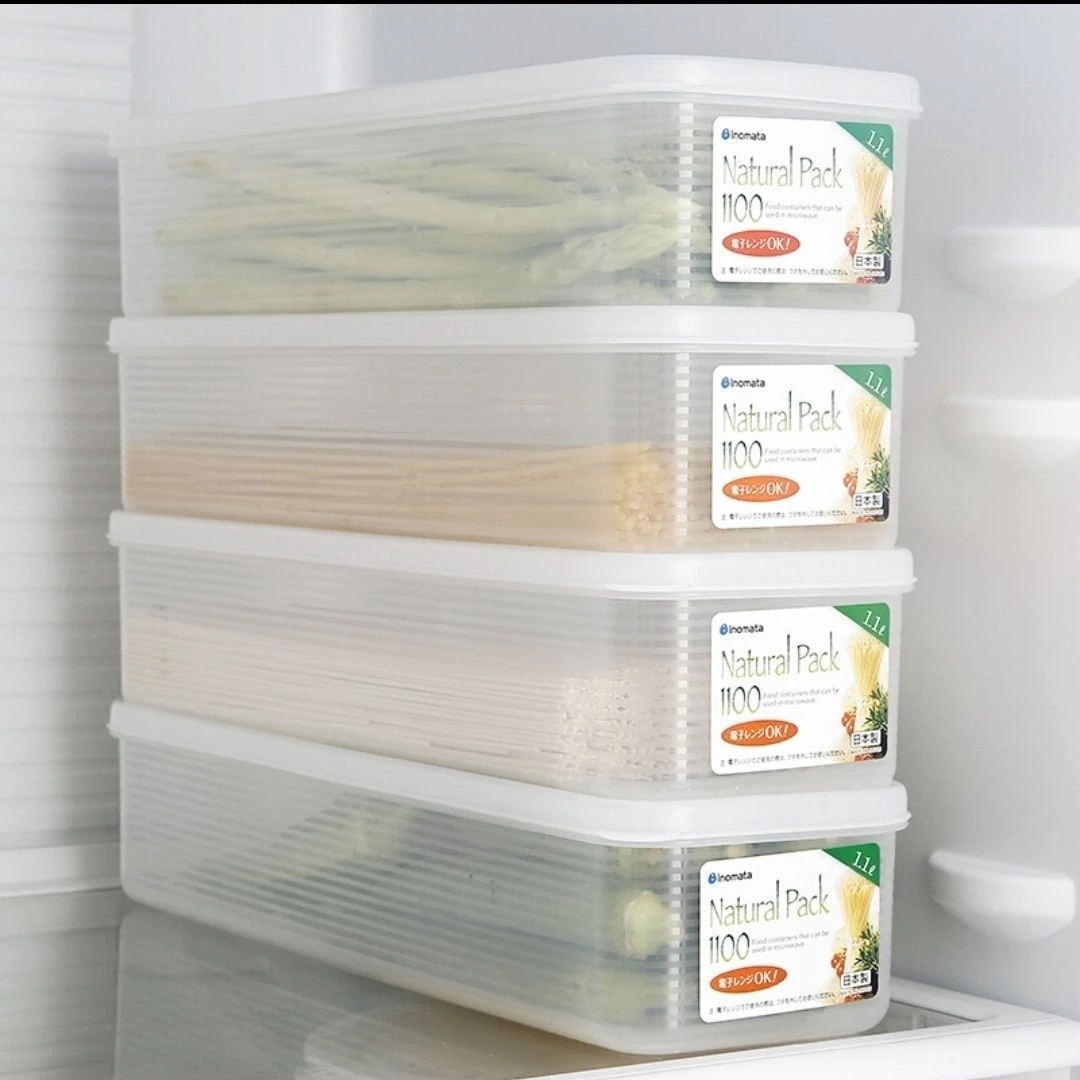 进口家用食品级面条保鲜盒挂面塑料长方形冰箱厨房收纳盒挂壁冷藏