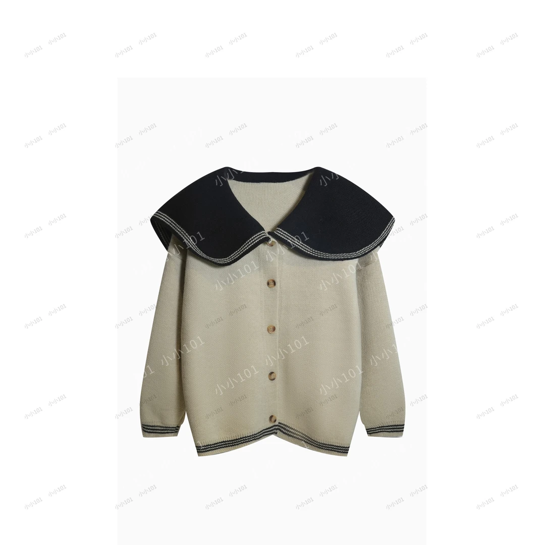 D-【XXS】秋季新款时尚百搭入秋外套纯色慵懒设计感毛衣XXSLL018