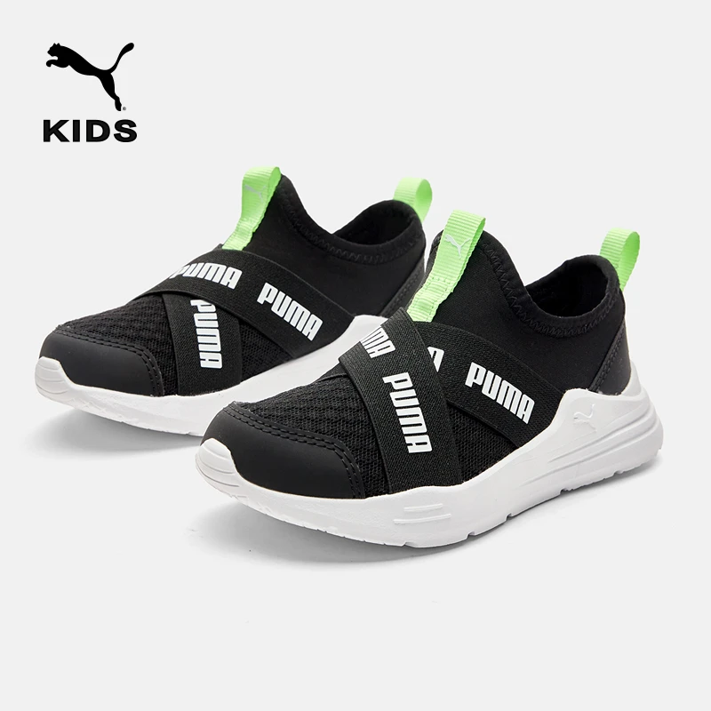 PUMA彪马儿童中童跑鞋轻便透气网眼一脚蹬运动鞋