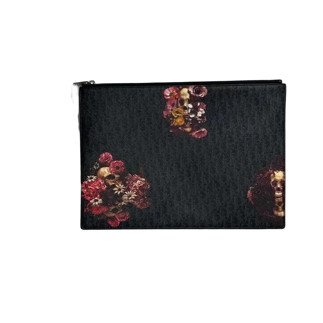 99新 DIOR HOMME/迪奥·桀傲 迪奥经典印花手拿包男士黑色花纹奢侈