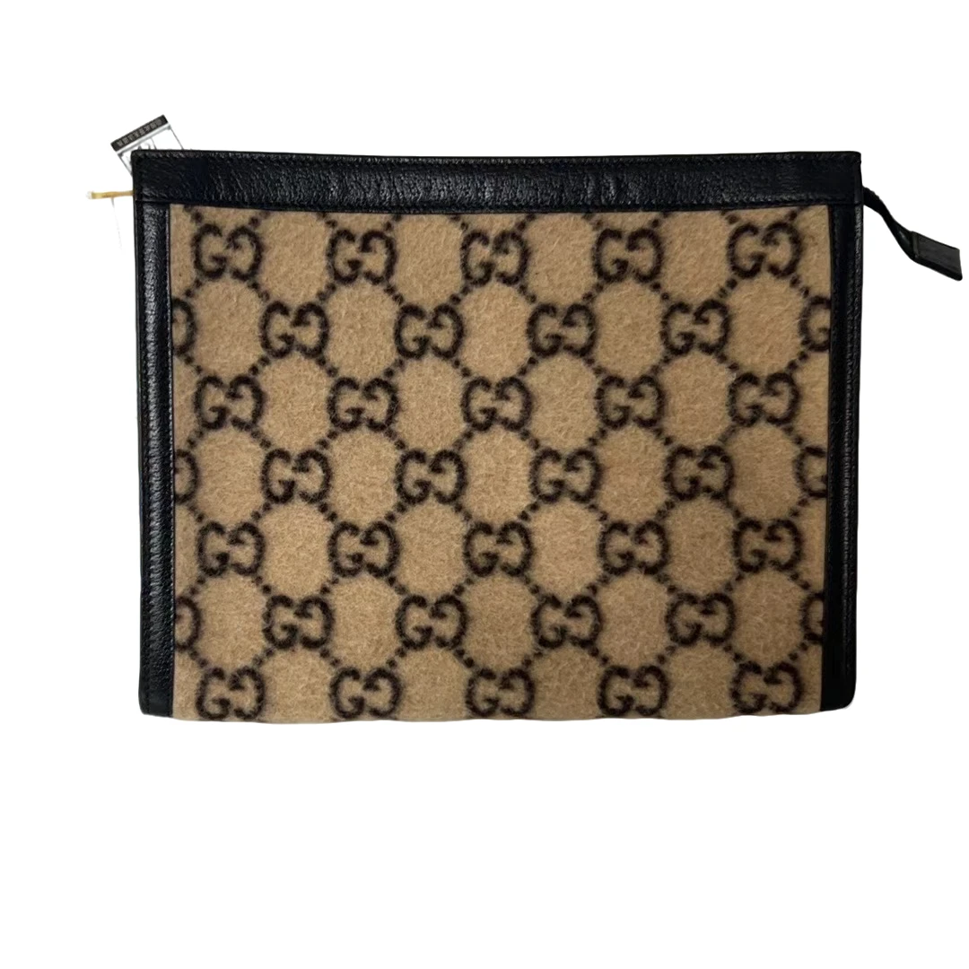 95新 GUCCI/古驰 古驰//绒面老花洗漱包（555100）时尚经典印花印花