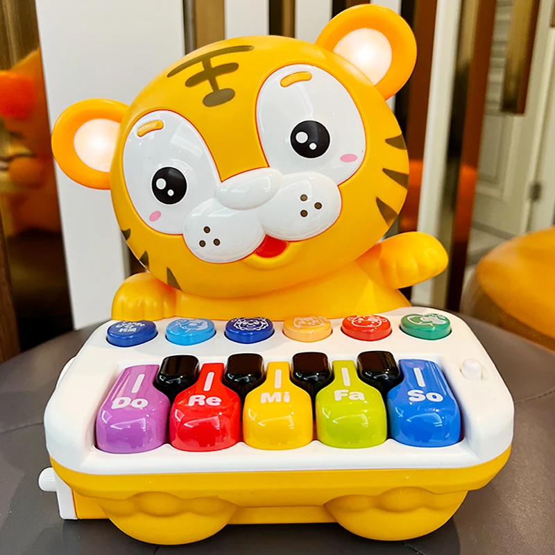 男女宝宝6-12个月萌虎音乐琴0至3岁半婴幼儿童4益智5开发孩子礼物