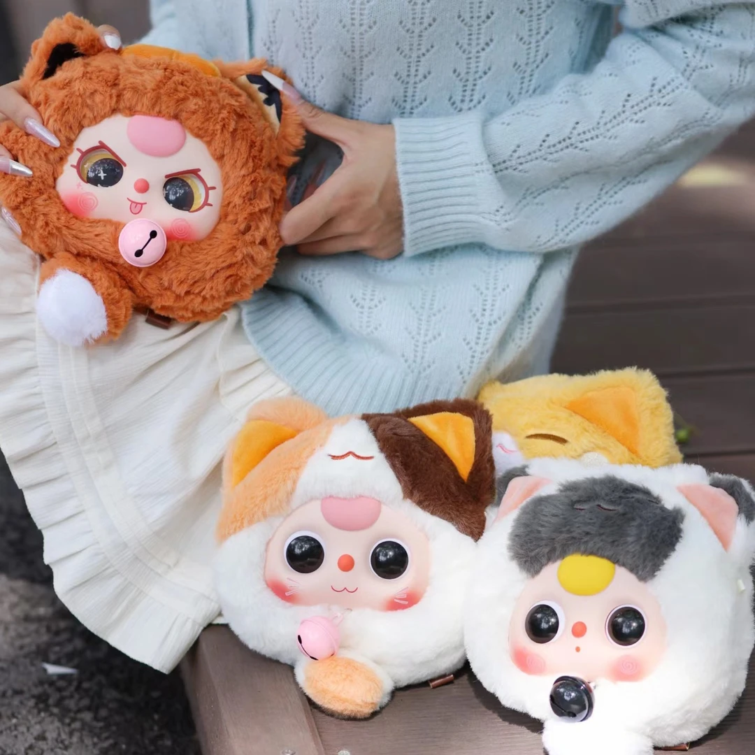 【代拆】娃三岁招财猫限定款拉链包毛绒系列潮玩盲盒摆件