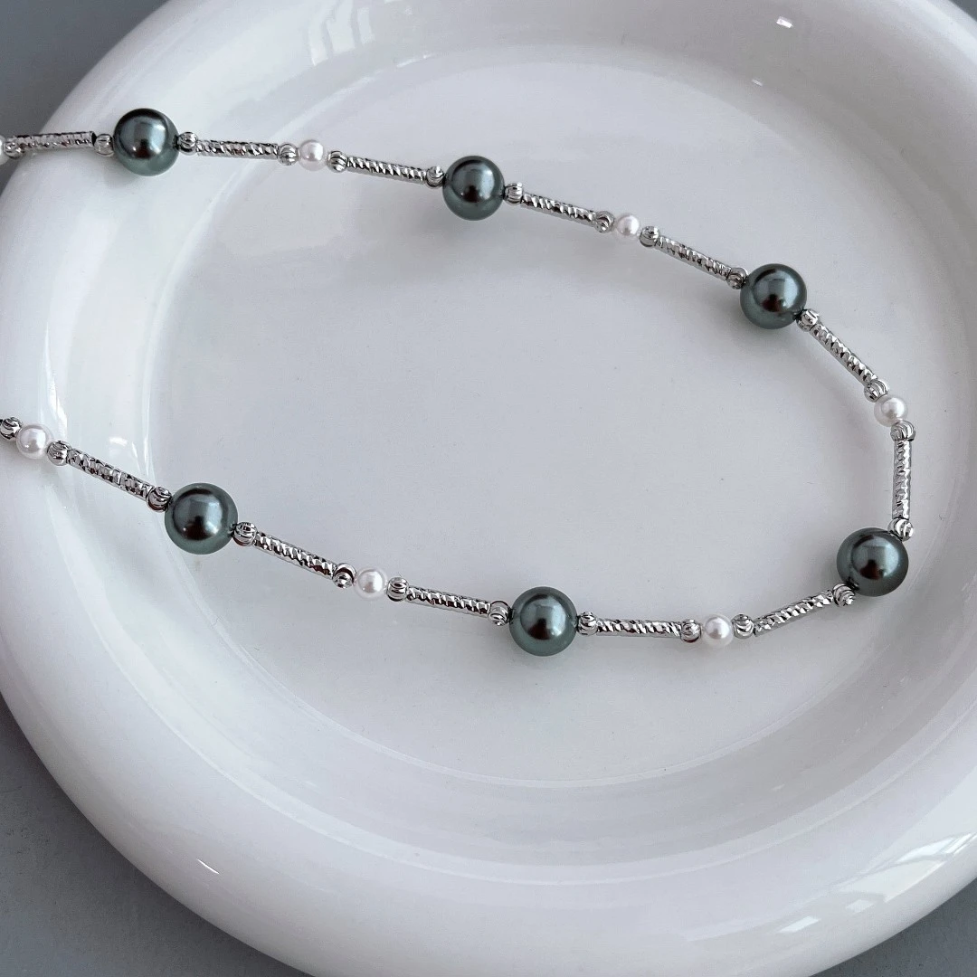 铜合成锆石项链 时尚百搭轻奢设计师项链3530