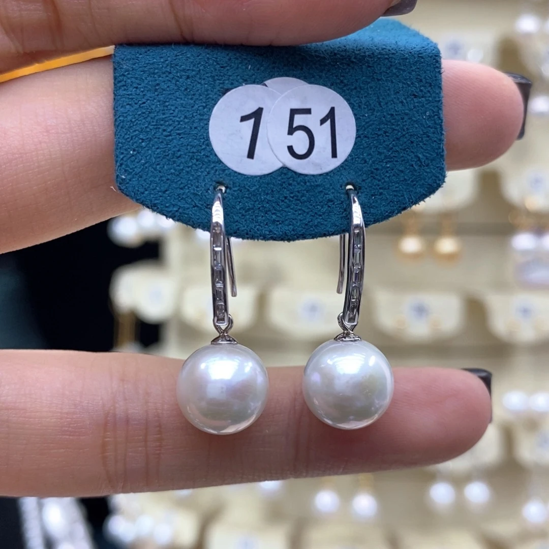 淡水珍珠耳饰银S925镶嵌