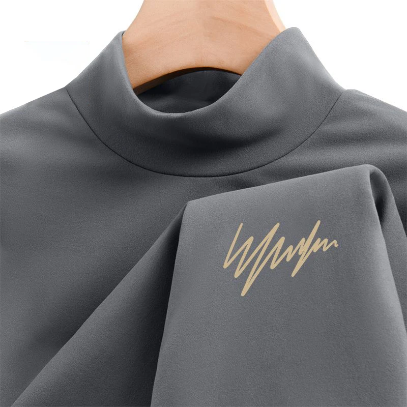 德绒打底衫男士秋冬季加绒半高领长袖t恤男生韩版内搭百搭保暖衣