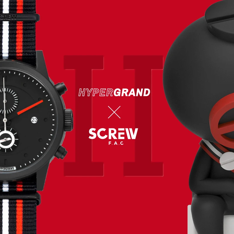 李晨Nic同款HYPERGRAND X SCREW第二代限量联名款尼龙带石英表