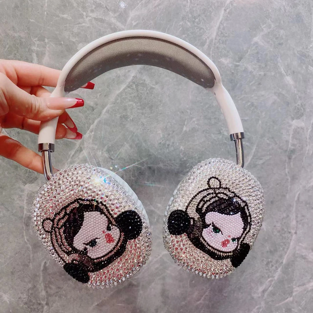 新款Y08头戴式蓝牙耳机马卡龙贴钻折叠蓝牙耳机创意挂脖耳机