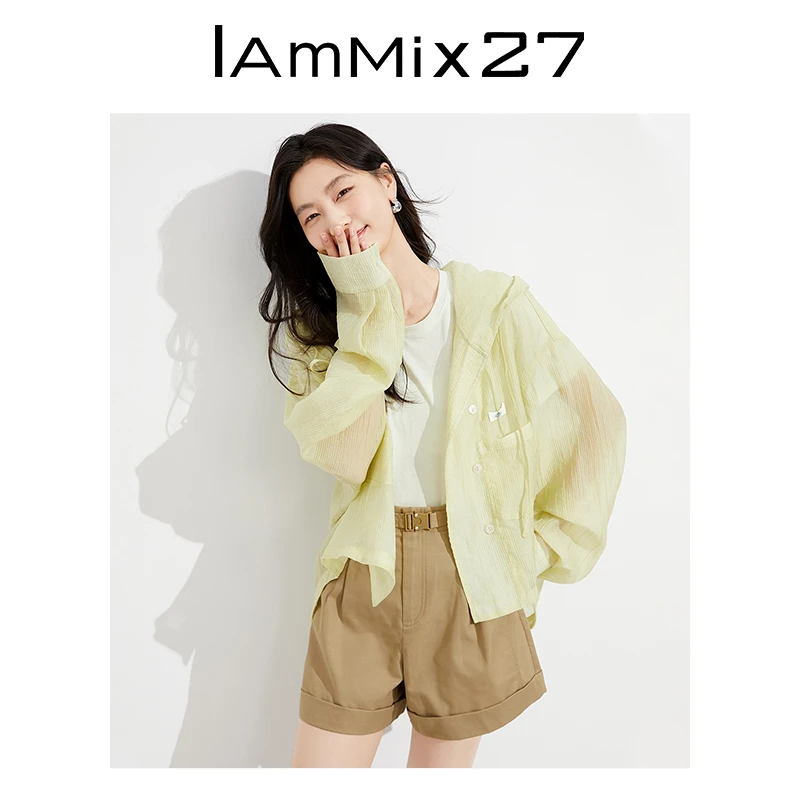 Iammix27女装专供休闲抽绳薄外套Z3B3002时尚