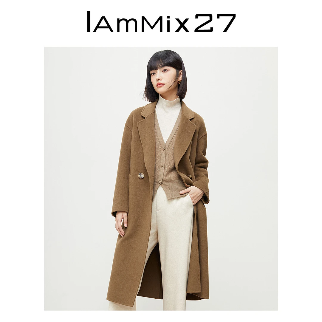 【达人专属】加厚混纺双面呢大衣女M3D4028