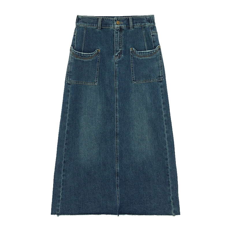 Iammix27复古牛仔A字裙女Z4C7012