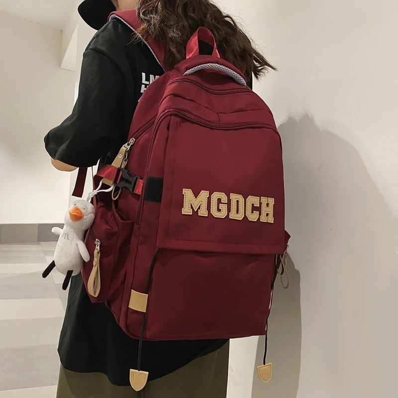 书包女大学生2023新款双肩包大容量初中生高中生ins潮牌旅行背包