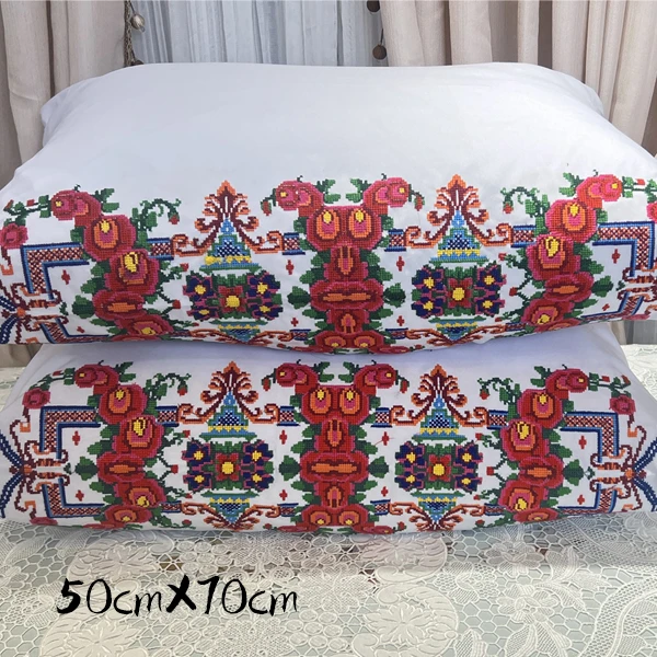 买一送一，民族风号枕套，绣花，刺绣，大花，双人枕，yastuk