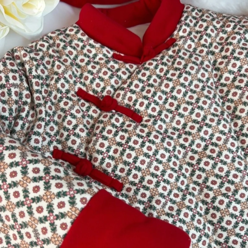 儿童手工棉花衣中式唐装外穿棉袄冬季民族风复古拜年服中国风宝宝