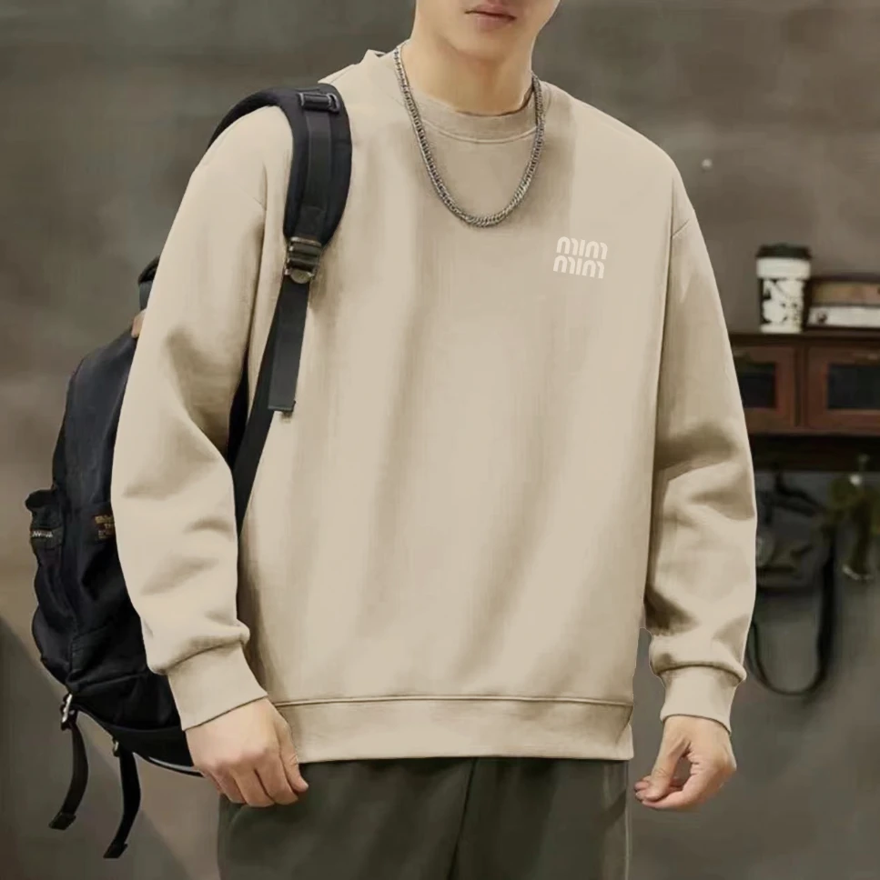 【MIM】加绒长袖奥粒绒宽松休闲百搭潮流圆领舒适卫衣柔软情侣6685
