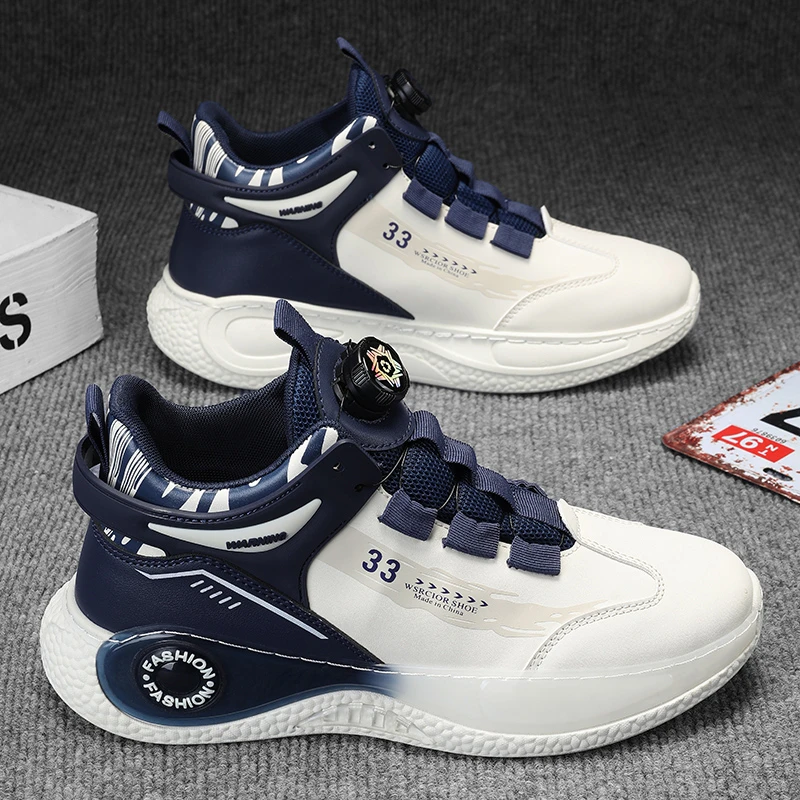 【小扬甄选】男鞋秋冬新款旋转纽扣篮球运动鞋休闲跑步青少年百搭