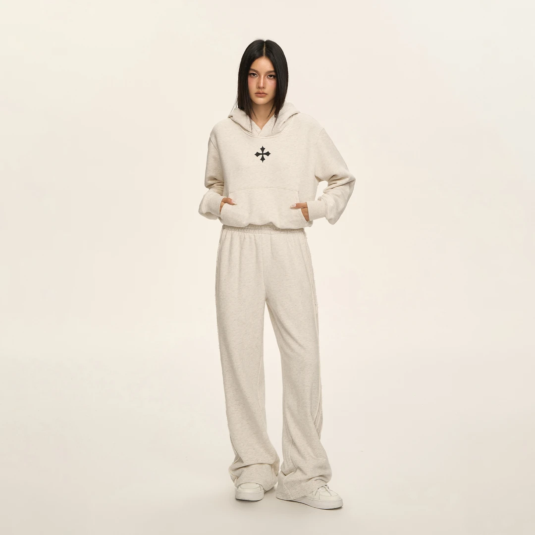 CLIMAX VISION卫衣春装十字架印花辣妹连帽卫衣女款休闲帽衫