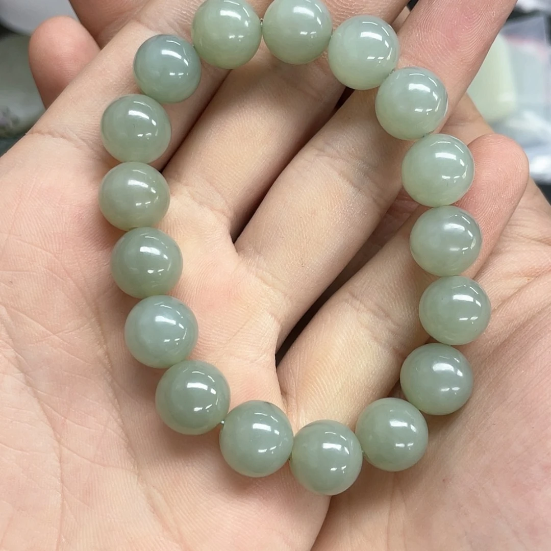 【闪购商品】和田玉且末蓝手串卡12未镶嵌