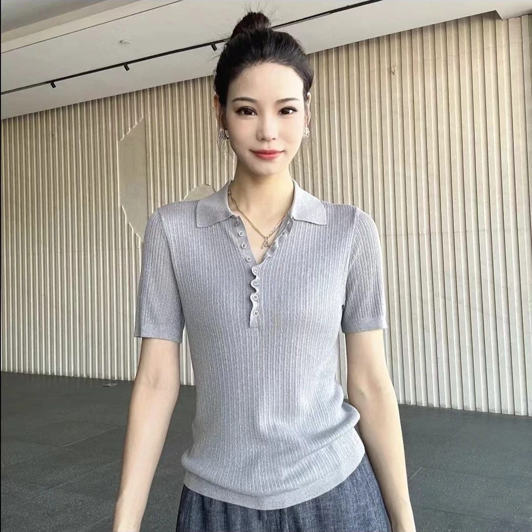 24年新款百搭休闲别致高级小众翻领polo衫5399710