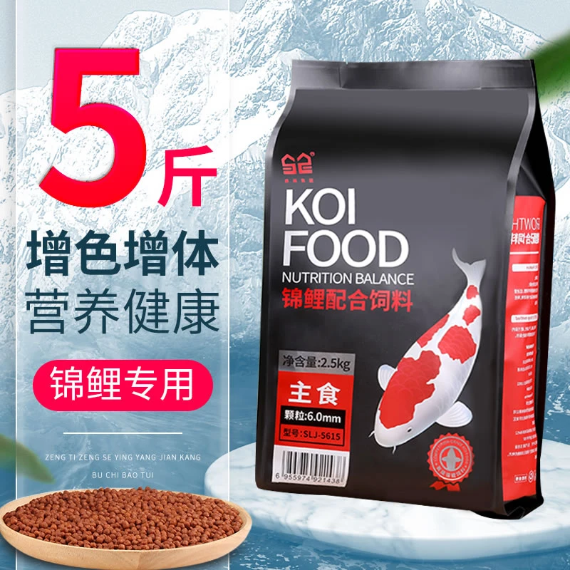 森森锦鲤鱼饲料观赏鱼专用鱼粮增色不浑水饲料天然颗粒锦鲤专用粮