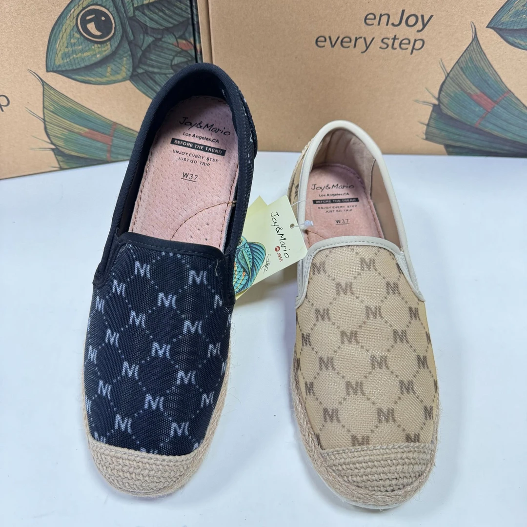 J&M/快乐玛丽夏季低帮一脚蹬透气软底布鞋百搭渔夫鞋女鞋 72282W