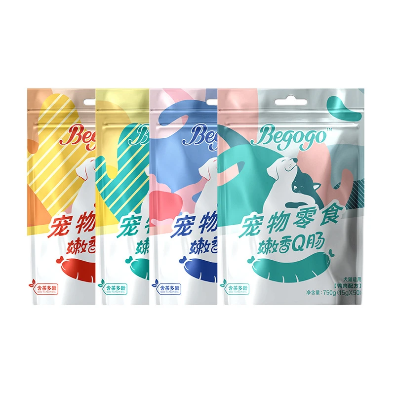 【临期】贝家狗狗零食火腿肠补钙低盐泰迪金毛零食鸭肉750g/袋*2袋