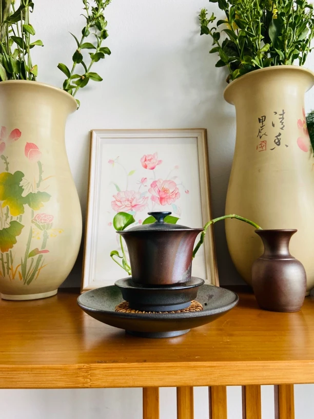 建水紫陶柴烧柴烧茶器茶空间茶壶茶台搭配柴烧壶柴烧盖碗