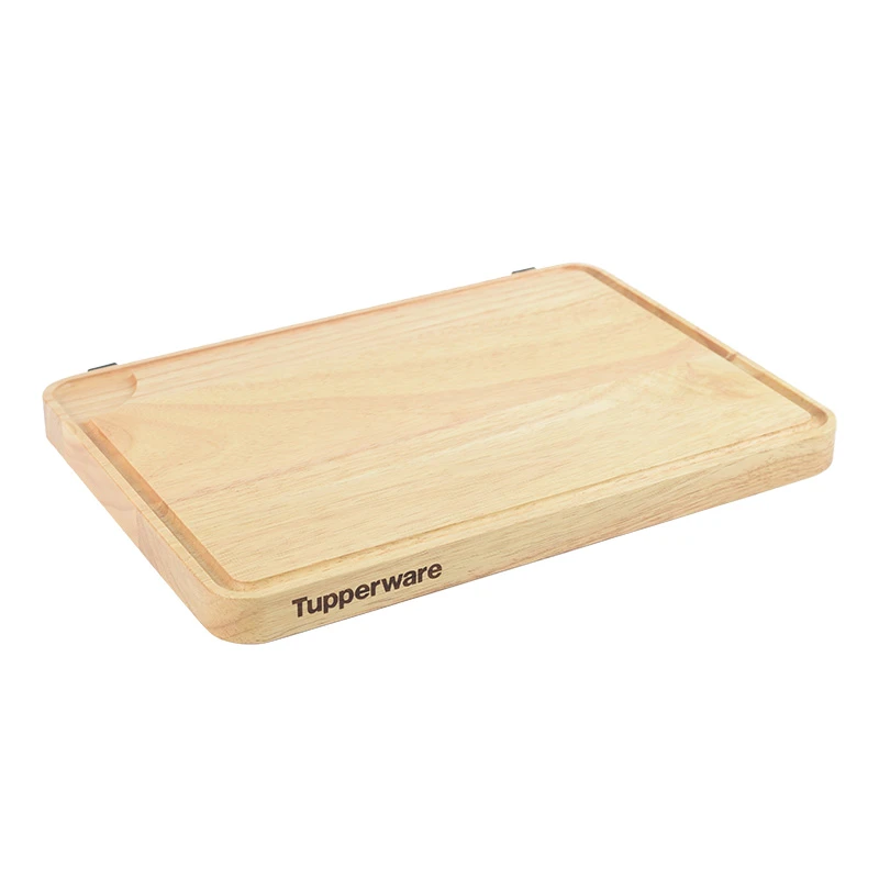 特百惠 长方形橡木砧板 带导水槽 中式家用橡木菜板切菜案板