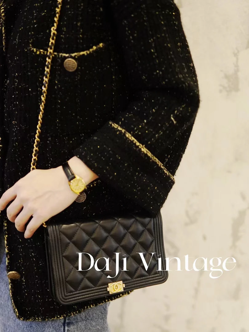 95新 Chanel/香奈儿 大吉中古/Chanel香奈儿黑金leboy woc