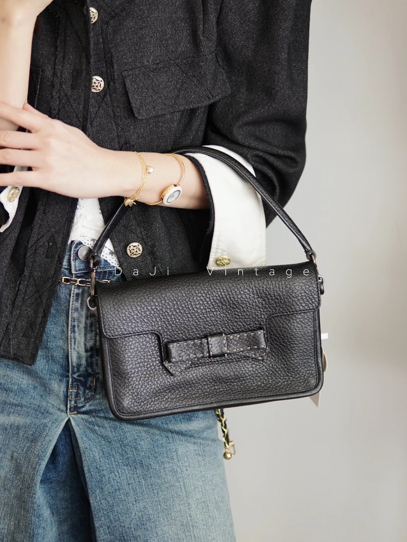 95新 Prada/普拉达 大吉中古/Prada蝴蝶结单肩包