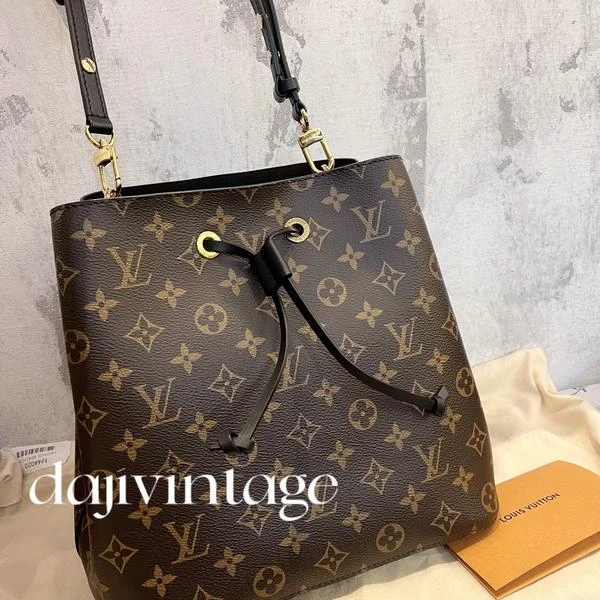 大吉中古/LV老花黑桶单肩包