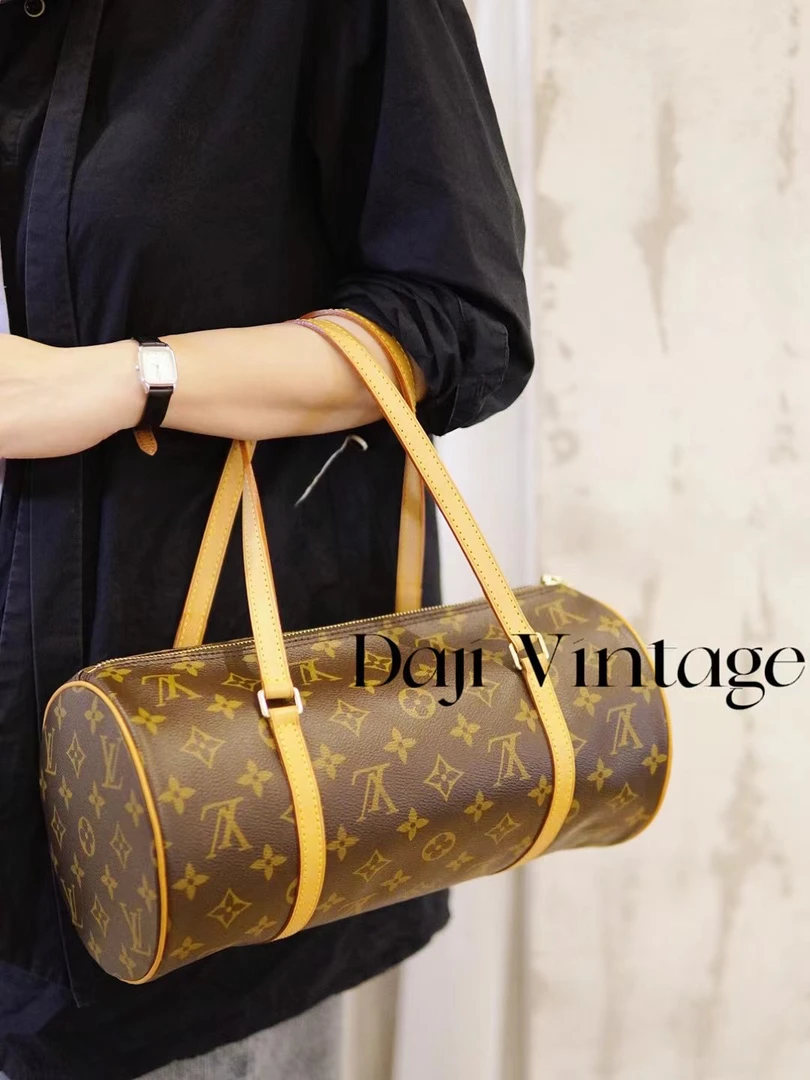 95新 LouisVuitton/路易威登 大吉中古/30巴比龙桶手提单肩包