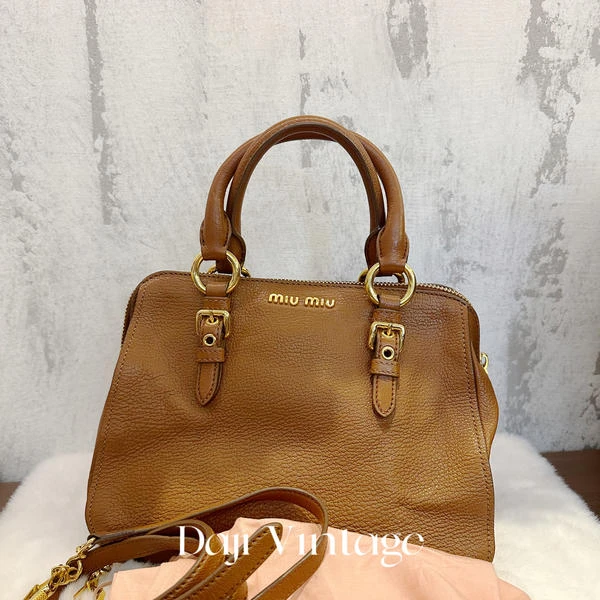 大吉中古/MIUMIU缪缪焦糖手提包