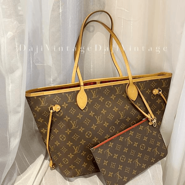 大吉中古/Lv中号老花neverfull子母单肩包