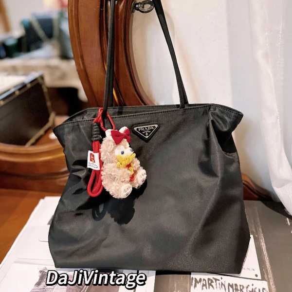大吉中古/PRADA普拉达黑银30托特单肩包