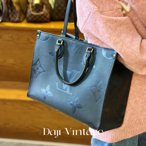 大吉中古/LV黑色中号onthego单肩包
